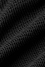 Ribbed Mesmerize Mock Neck Long Sleeve - Black