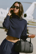 Cropped Serenity Coverup - Navy