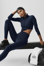 ALO Softsculpt Precision 1/4 Zip Long Sleeve - Navy