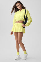 Cropped Breezy Full-Zip Cover Up - Sunshine