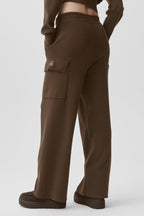Scholar Knit High-Waist Cargo Pant - Espresso