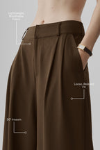 High-Waist Dreamscape Trouser (Regular) - Espresso