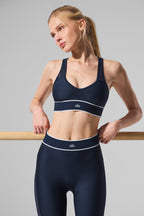 Airlift Mesh High-Waist Darling Stirrup Legging - Navy