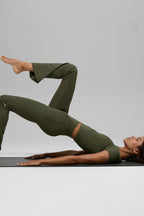ALO Softsculpt High-Waist Bootcut Legging (Regular) - Green Olive