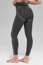 Airbrush High-Waist 7/8 Heart Throb Legging - Anthracite/White