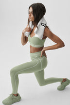 Airbrush High-Waist 7/8 Heart Throb Legging - Dune Grass/White