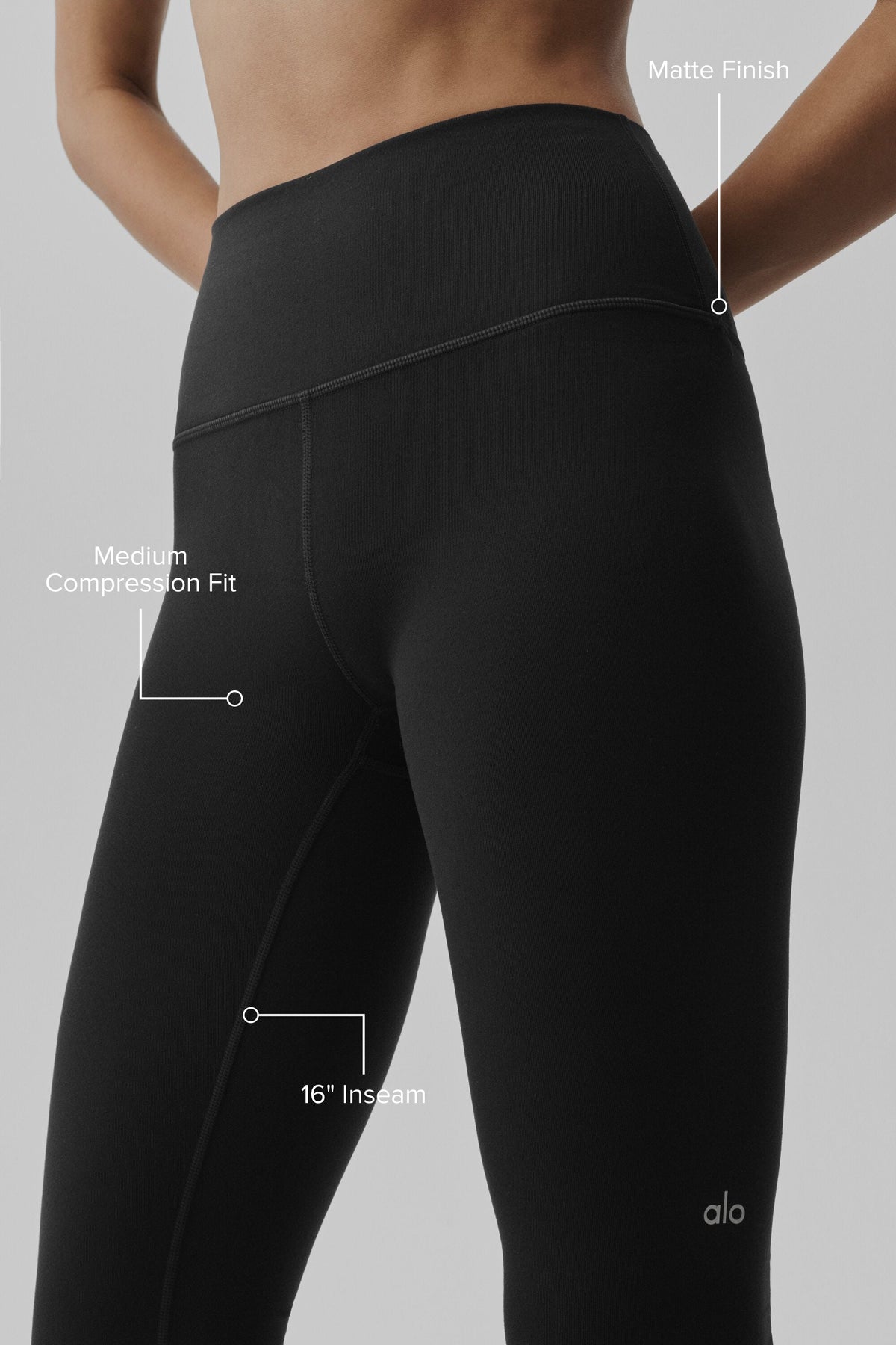 16 High-Waist Airbrush Capri - Black