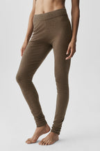 Cashmere High-Waist Eternity Legging - Java Brown Heather