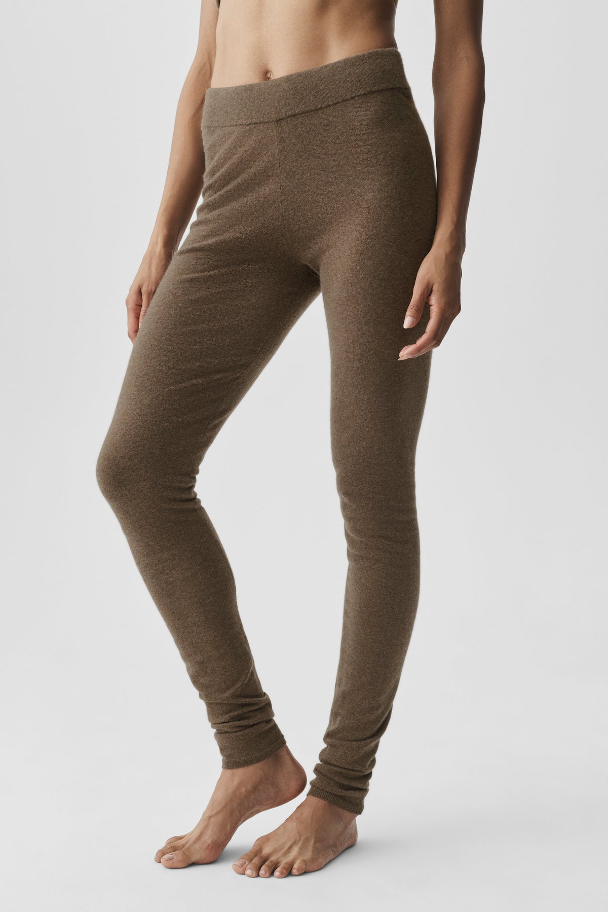 Cashmere High-Waist Eternity Legging - Java Brown Heather