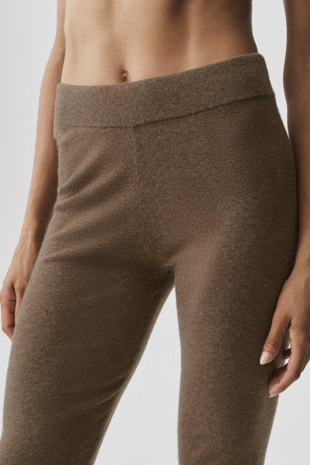 Cashmere High-Waist Eternity Legging - Java Brown Heather