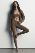 Cashmere High-Waist Eternity Legging - Java Brown Heather