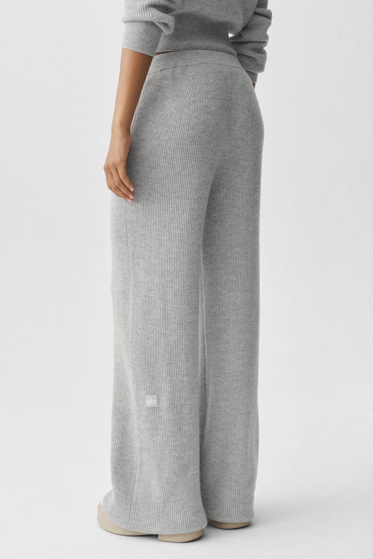 Cashmere Wool Low-Rise Harmony Trouser (Regular) - Athletic Heather Grey