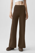 Airbrush High-Waist Wide Leg Pant (Long) - Espresso