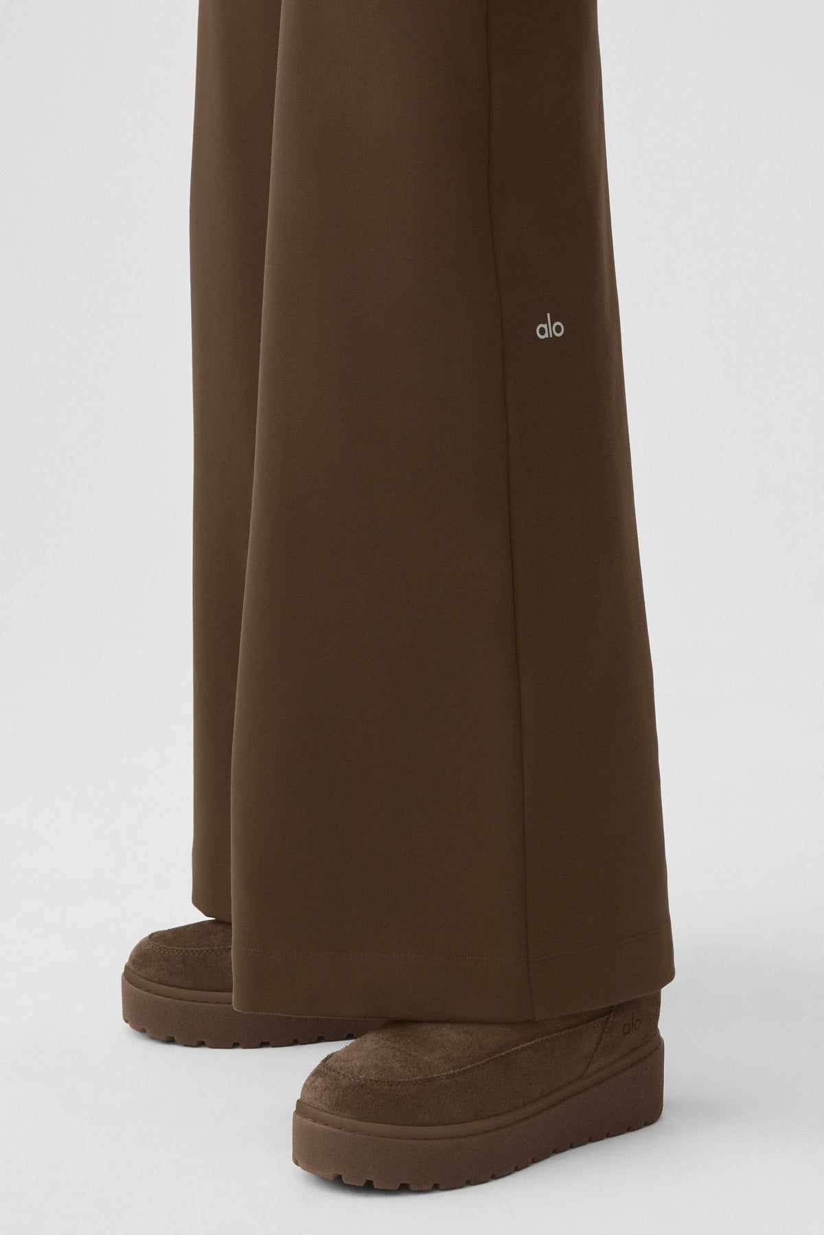 Airbrush High-Waist Wide Leg Pant (Long) - Espresso