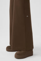 Airbrush High-Waist Wide Leg Pant (Long) - Espresso