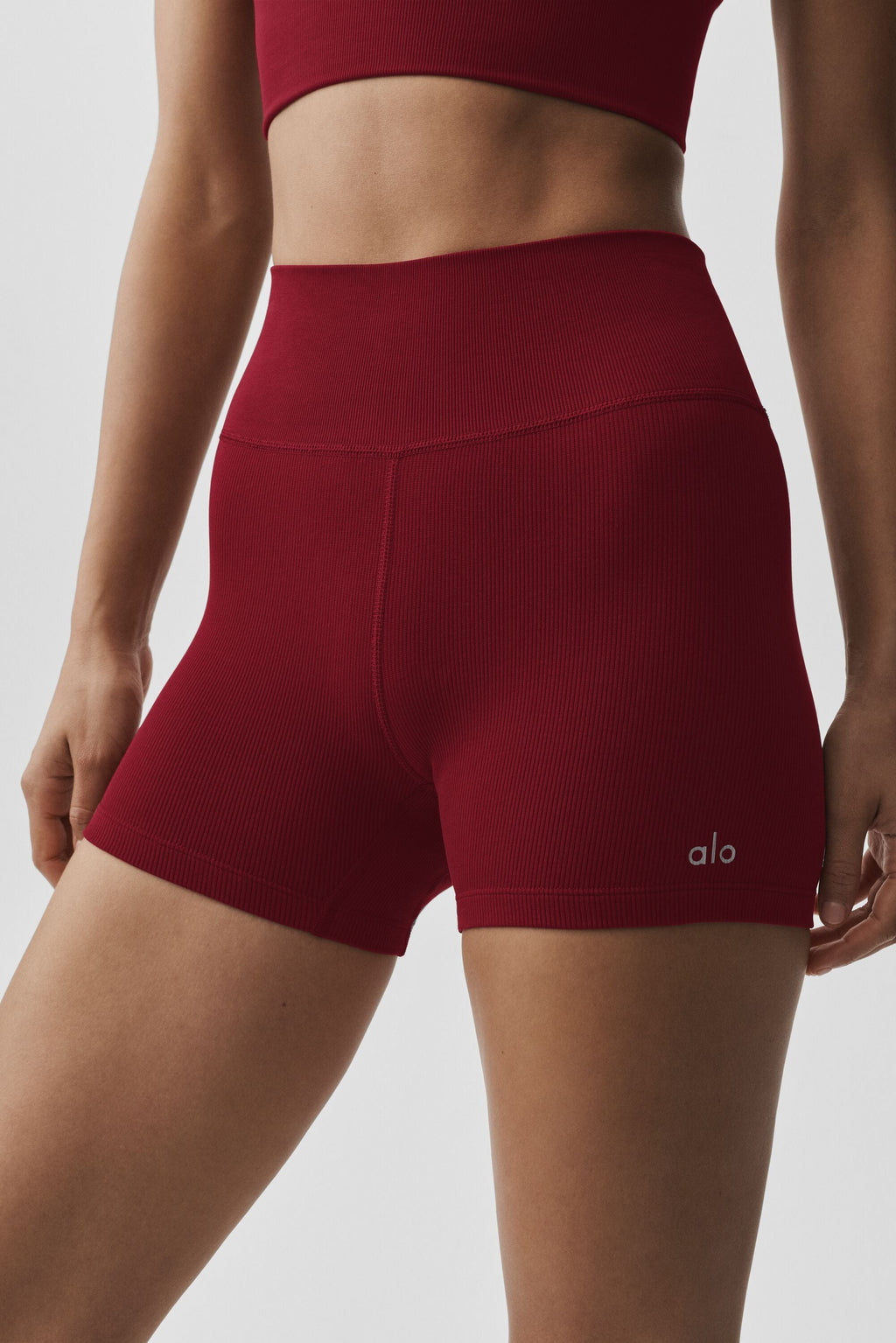 4 Seamless Modal Ribbed High-Waist Short - Summer Romance Red