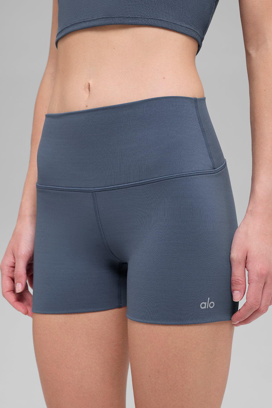 3 ALO Softsculpt High-Waist Precision Short - Bluestone