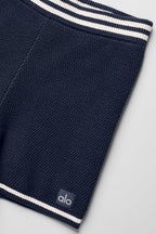 Tennis Club Sweater Knit Hot Short - Navy/Ivory