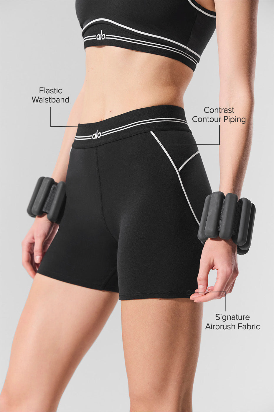 4 Airbrush High-Waist Heart Throb Short - Black/White