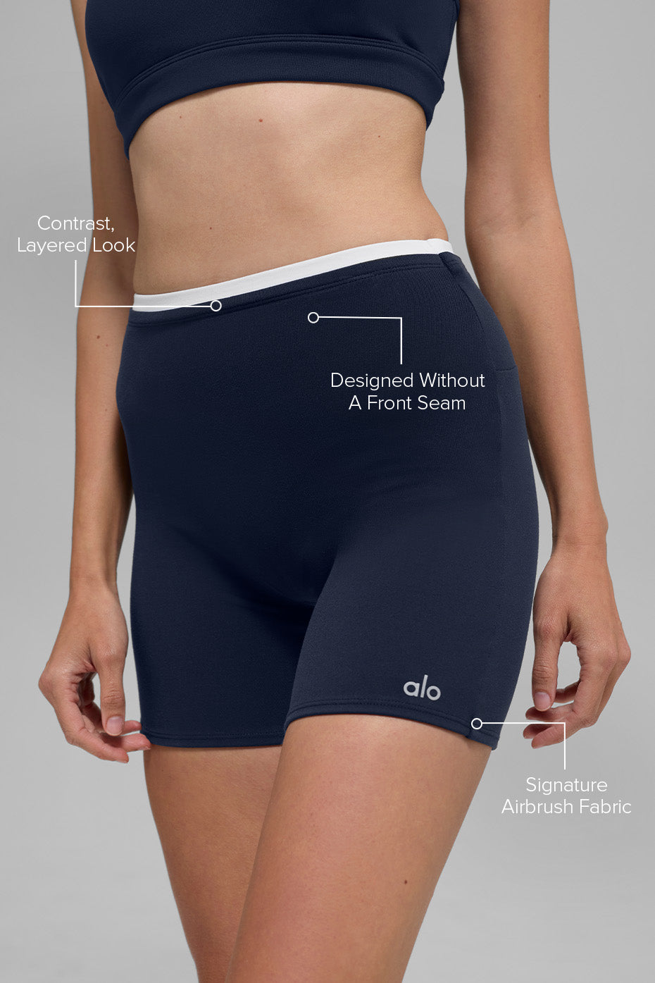 5 Airbrush Double Up Short - Navy/White