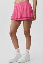 Double Or Nothing Tennis Skirt - Paradise Pink