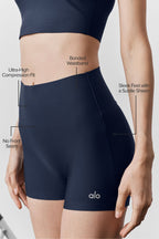 3 Airlift High-Waist Sleek Short - Navy
