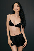 Silk Blend Radiance Short - Black