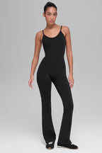 Airbrush Bootcut One And Done Onesie - Black