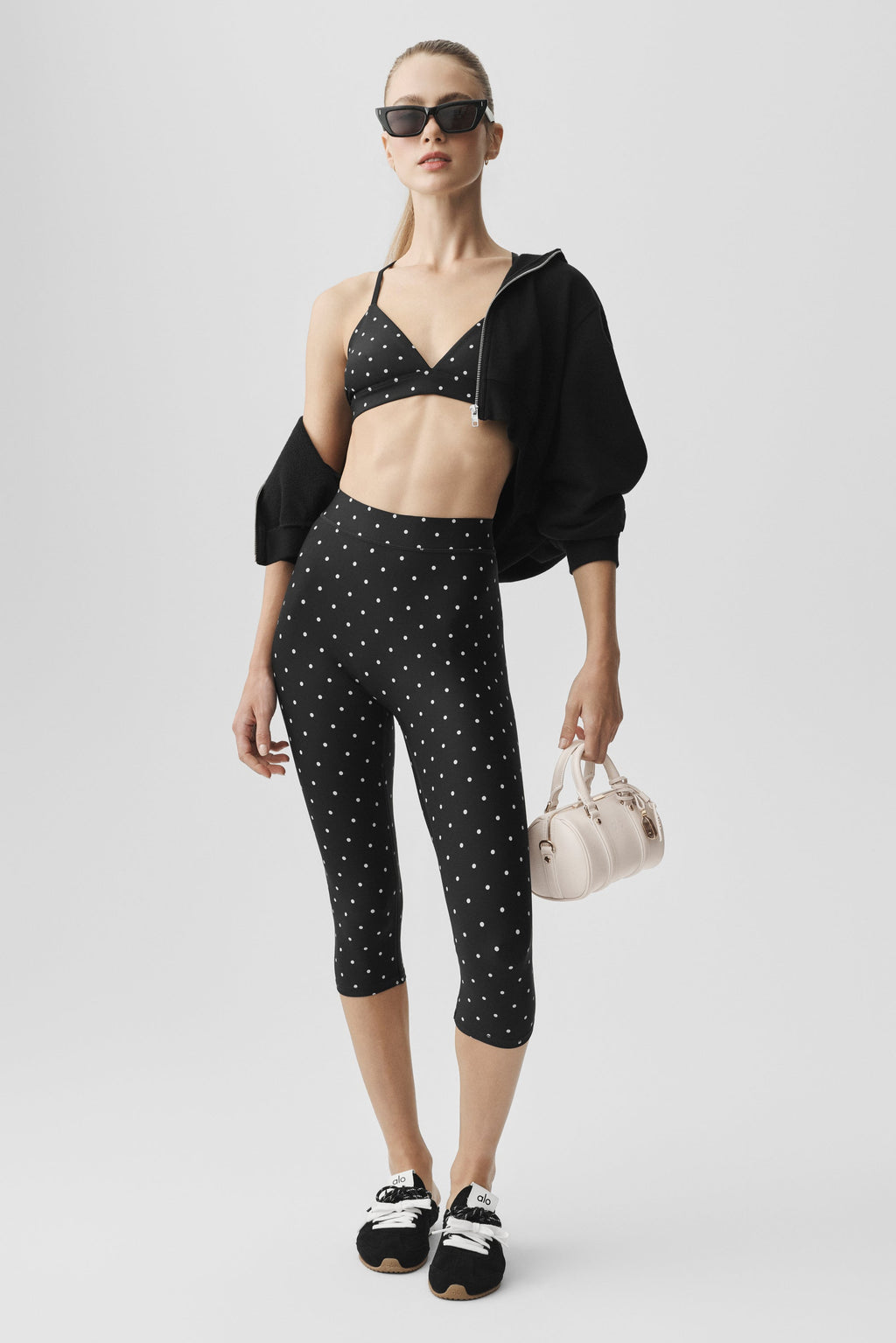 Airlift Polka Dot Splendor Bra - Black/White