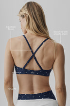 Airlift Polka Dot Splendor Bra - Navy/White