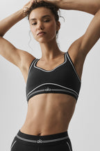 Airbrush Heart Throb Bra - Black/White