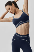 Airbrush Heart Throb Bra - Navy/White