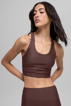 Airlift Super Sleek Bra Tank - Brownstone